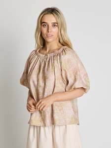 Tops: Santorini Top - Tropical Sunset