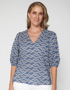 Tops: Clover Top - Ocean Waves