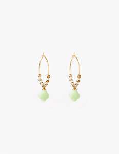 Earrings Clover - Green
