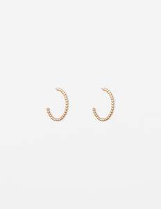 Sale Jewellery: Gold Bead Hoop Earrings