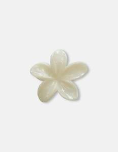 Accessories: Frangipani Flower Hair Claw - Marbled White