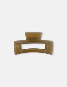 Rectangle Hair Claw - Transparent Caramel