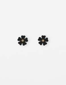 Earrings Petal - Black
