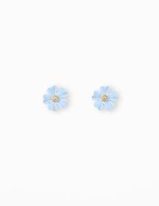 Earrings Petal - Light Milk Blue