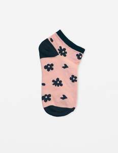 Socks: Sock Flowers - Blush