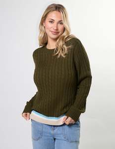 Stella Essentials: Cable Crew - Khaki