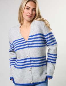 Stripe Cardigan - Salt Air