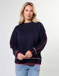 Dallas Jumper - Navy Neon
