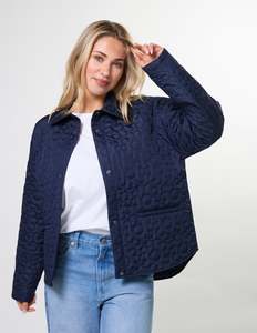 Flowerly Jacket - Navy