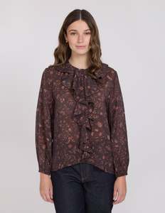 Colette Blouse - Cacao Jardin