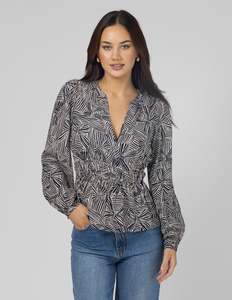 Ellen Blouse - Bow Tied Indigo