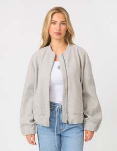 Bomber Jacket - Grey Marle