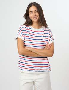 New: Gwen Tee - Milk/Red/Cobalt
