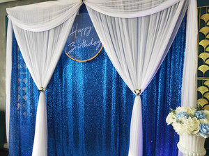Blue Sequins Stellar Backdrops