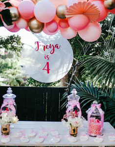 Round Acrylic Sign - Clear Stellar Backdrops