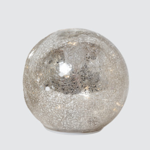 Frontpage: 18cm Crackle Silver Orb
