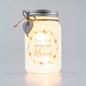Sparkle Jars: Your Love Makes Me Bloom Sparkle Jar