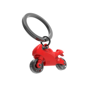 Keychains: Motorbike Keychain (Red)