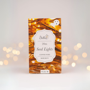 20m Plug In Copper Warm White Seed Light String