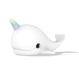 Night Lights: Squishy Splash the Narwhal USB Rechargeable Night Light
