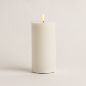 15cm x 7.5cm White LED Candle