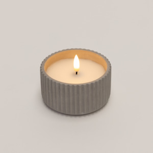 7cm Ash Cement Blend LED Candle
