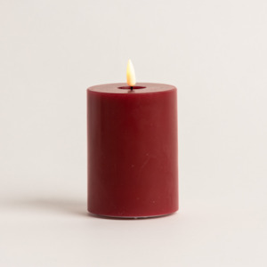 Led Candles: 12.5cm x 7.5cm Red LED Candle