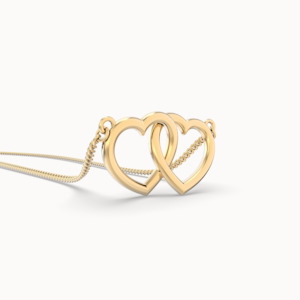 Chocli: Chocli Connected Hearts 18K Gold Plated Necklace