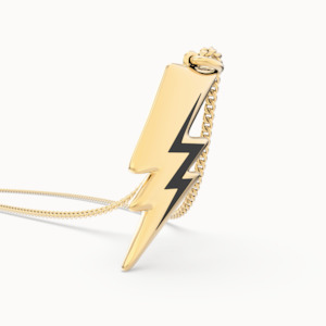 Chocli Lightning Bolt 18K Gold Plated Necklace
