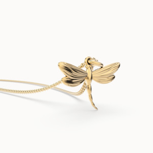Chocli: Chocli Dragonfly 18K Gold Plated Necklace