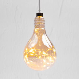 Hanging Glass: Champagne Light Bulb Hanging Glass Light