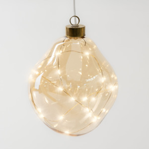 Hanging Glass: 15cm Champagne Orb Hanging Glass Light