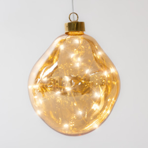Hanging Glass: Amber Orb Hanging Glass Light