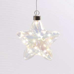 Pearl Tint Star Hanging Glass