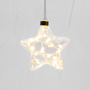 Hanging Glass: Clear Star Hanging Glass Light