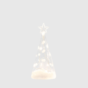 Noel: 14cm Clear Cone Tree with Dots