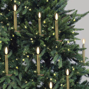 Noel: NEW 2025 Gold Deluxe 10pcs Christmas Tree Candle Set