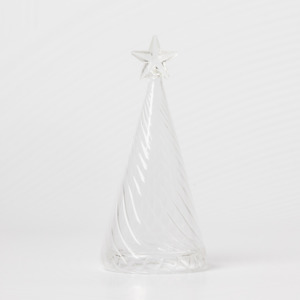 Sale: 23cm Glass Table Top Wave Tree - unlit