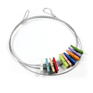 Photo wire Magnets 'Kolor Klip' (10 Clips/150cm)
