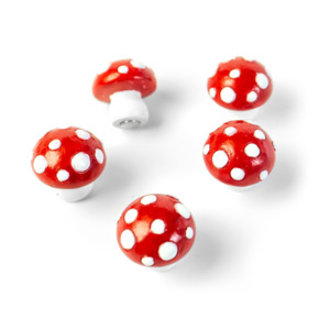 Toadstool Magnets red/white (set of 5)