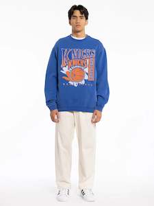 Mitchell & Ness Paintbrush Crew Knicks - Knicks Blue