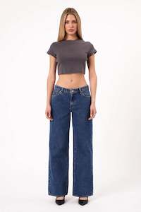Abrand Jeans: Abrand 99 Low Baggy Bella Mid Blue