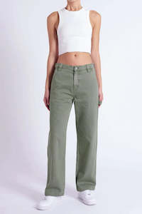 Abrand Jeans: Abrand A Slouch Jean Carpenter Faded Army