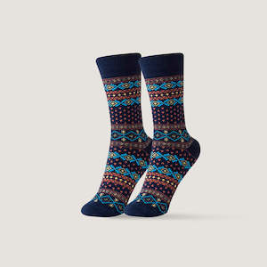 Pattent Goods: Pattent Socks - Vermi Navy US 6-9