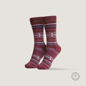 Pattent Socks - Shelby Maroon US 6-9