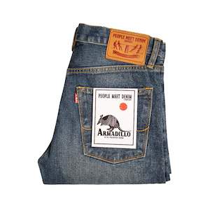 Pmd Co: PMD & Co ARMADILLO Pre-Washed Denim 14oz Selvedge Accent Non Stretch Slim Fit