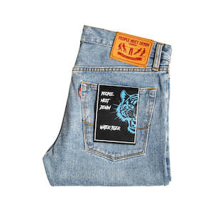 Pmd Co: PMD & Co WATER TIGER Pre-Washed Denim 14oz Selvedge Accent Non Stretch Slim Fit