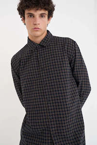 Flannel: Huffer OG Check Shirt - Navy