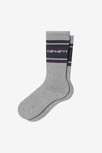 Socks: Carhartt Connors Socks - Grey Heather / Lakers / Dark Fir