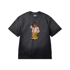 Market Folk Fitted Bear T-Shirt - Pirate Black